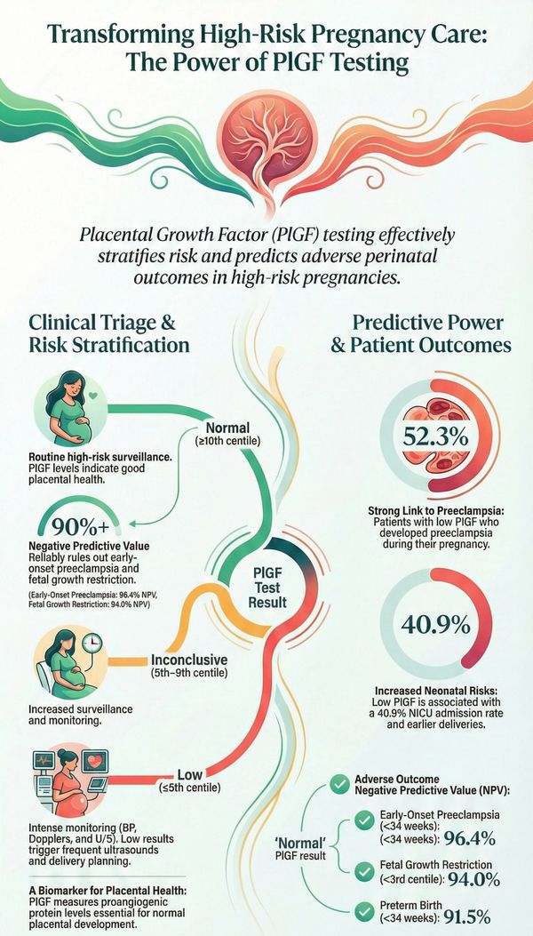 Key points summary for Implementation of Placental Growth Factor (PlGF) in a Tertiary Western Canadian Centre: Association With Ultrasound Findings and Perinatal Outcomes